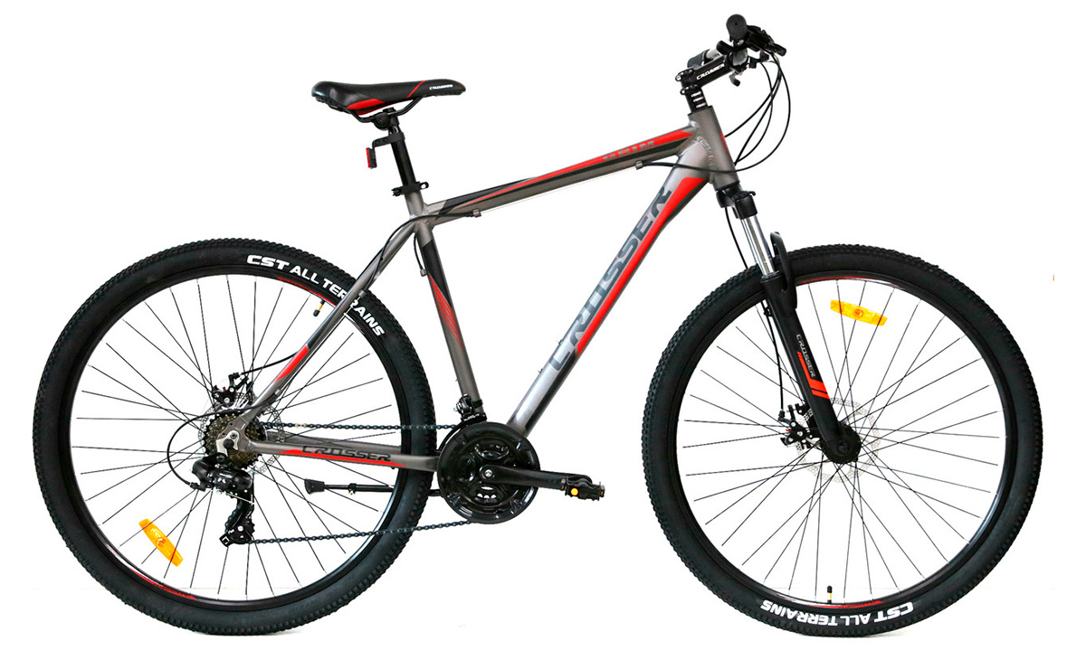 Фотографія Велосипед Crosser Grim 29" 2021, розмір L, Чорно-червоний